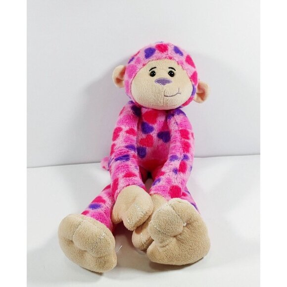 Ganz Heart Hanging Monkey Plush 18" Pink Purple Very Rare! Valentines HV9174 - Picture 2 of 5